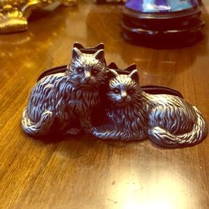 Smith art. Business card holder “Cat duo”. New